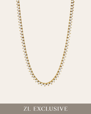 3 Prong Diamond Tennis Necklace