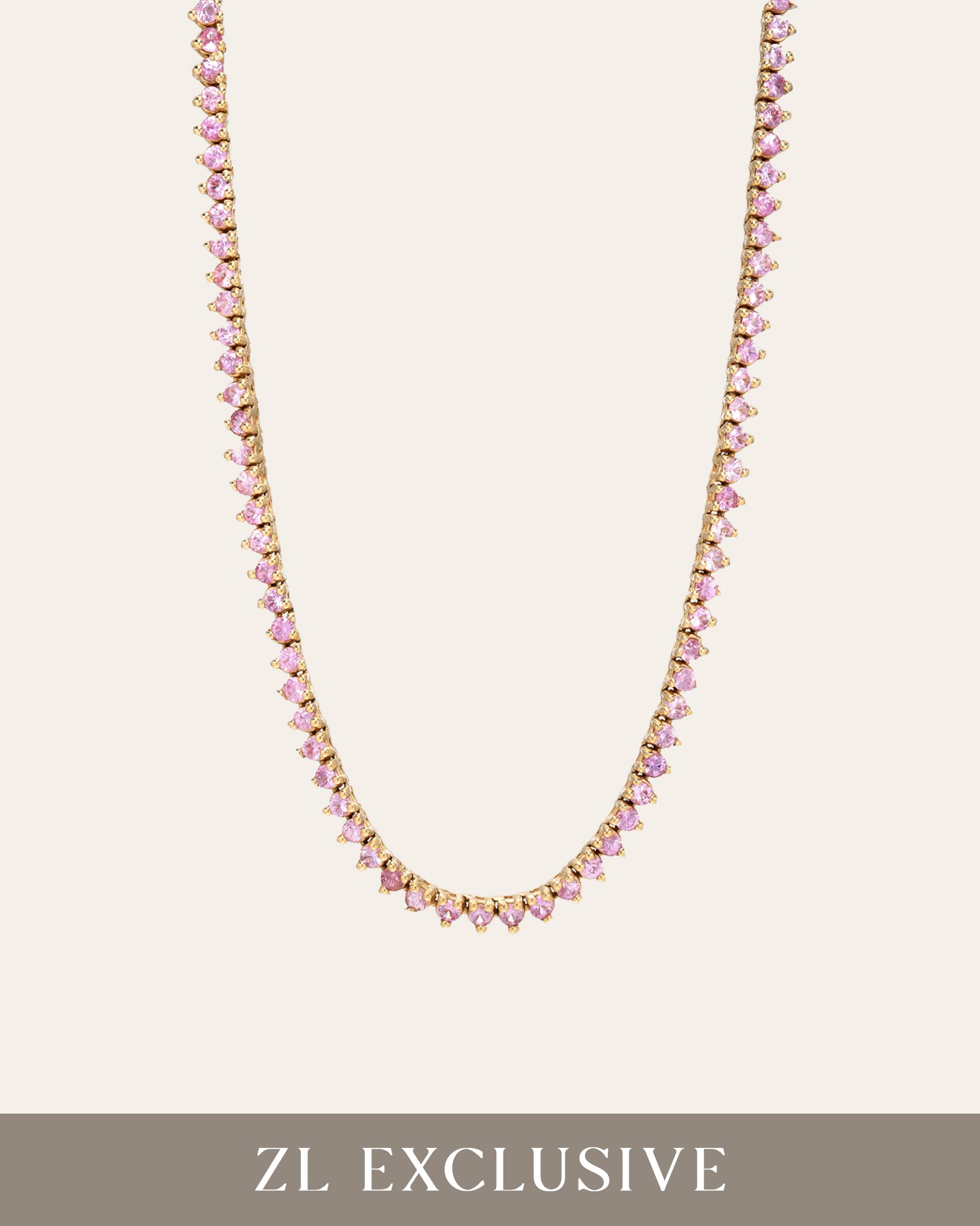 LOUIS VUITTON Necklace Craquantes Monogram Star Diamond Pink Sapphire 750WG