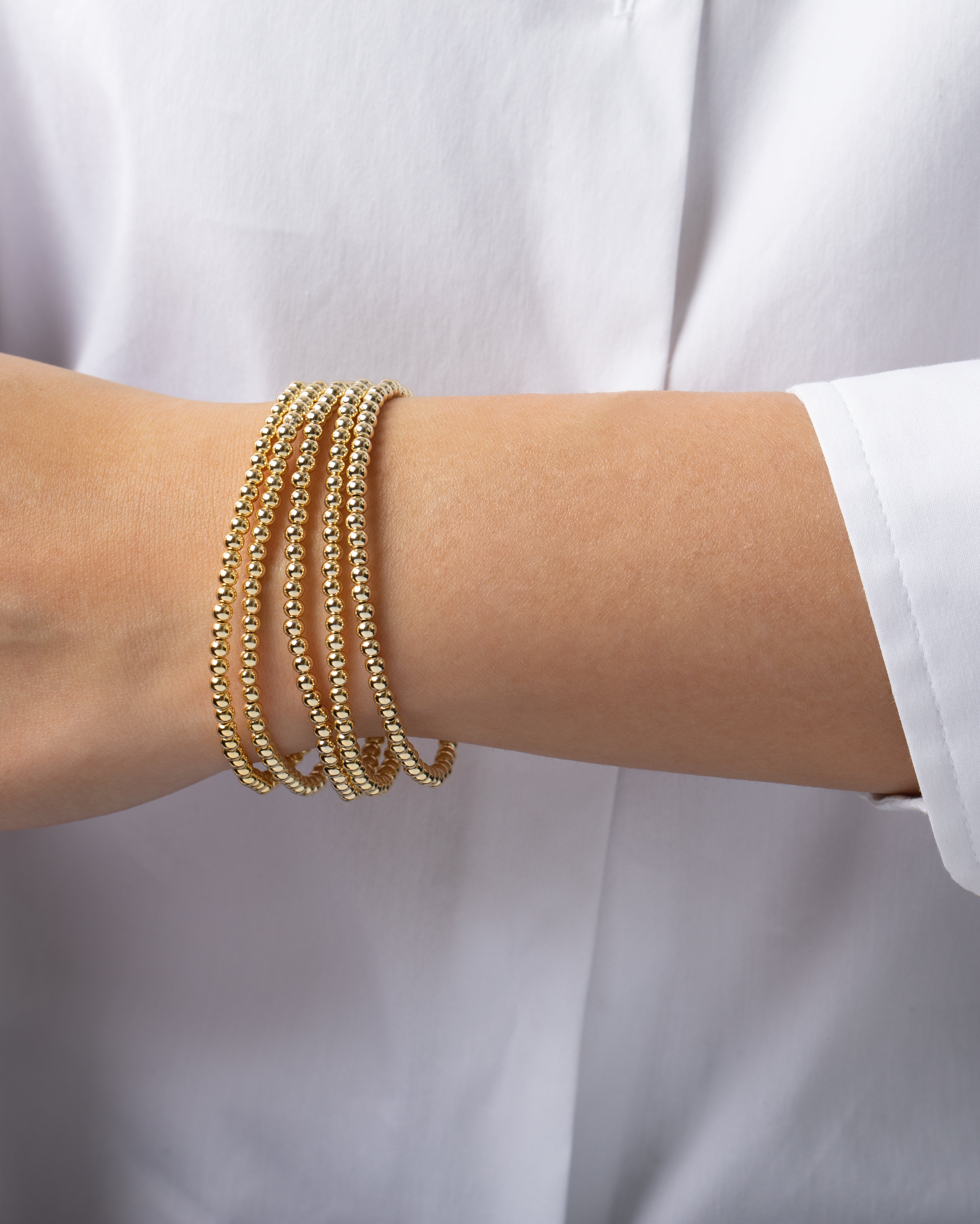 3mm Bead Bracelet Stack Bead Bracelets Zoe Lev Jewelry