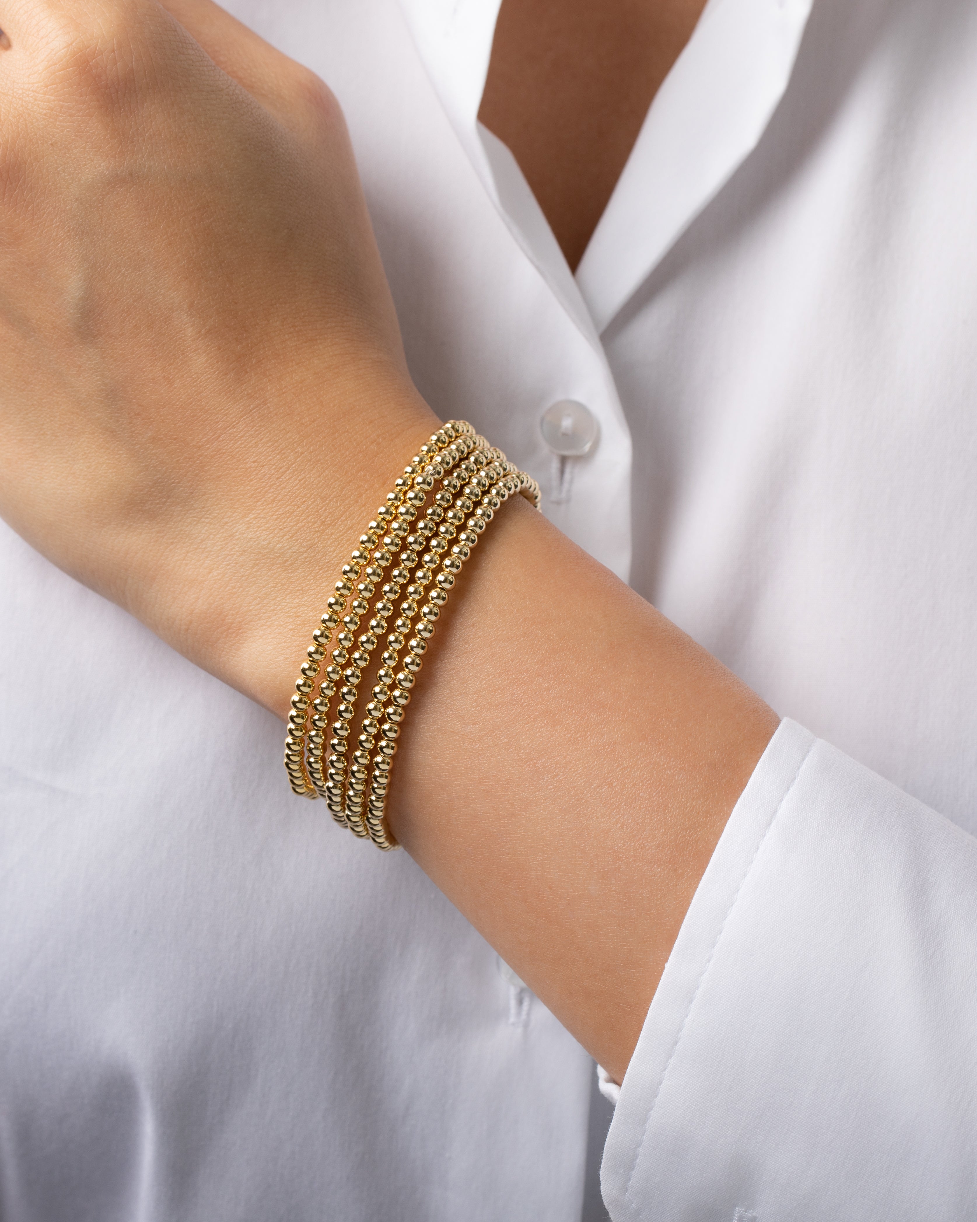 3mm Bead Bracelet Stack Bead Bracelets Zoe Lev Jewelry