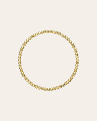 3mm Gold Bead Bracelet