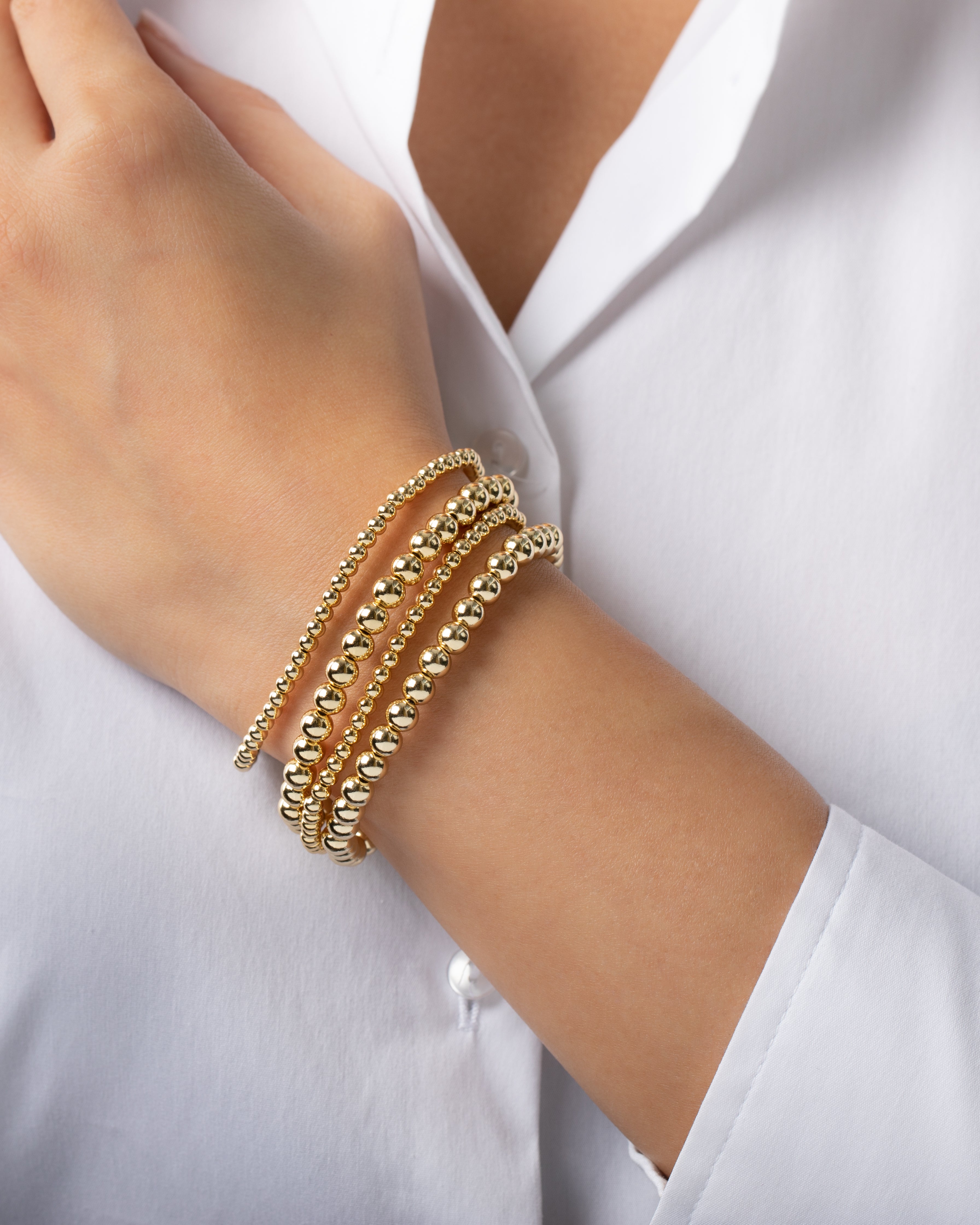 3mm & 5mm Bead Bracelet Stack Bead Bracelets Zoe Lev Jewelry