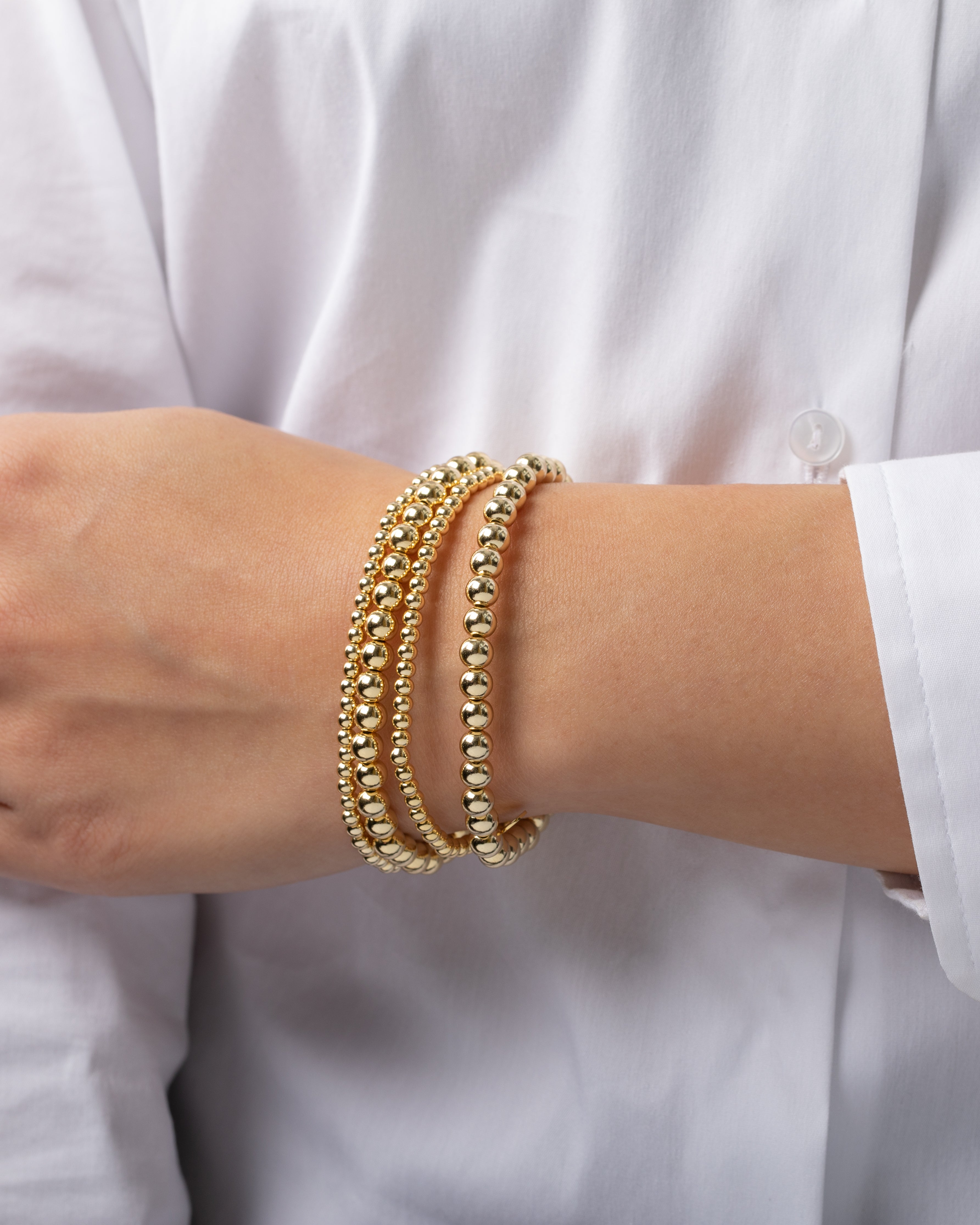 3mm & 5mm Bead Bracelet Stack Bead Bracelets Zoe Lev Jewelry