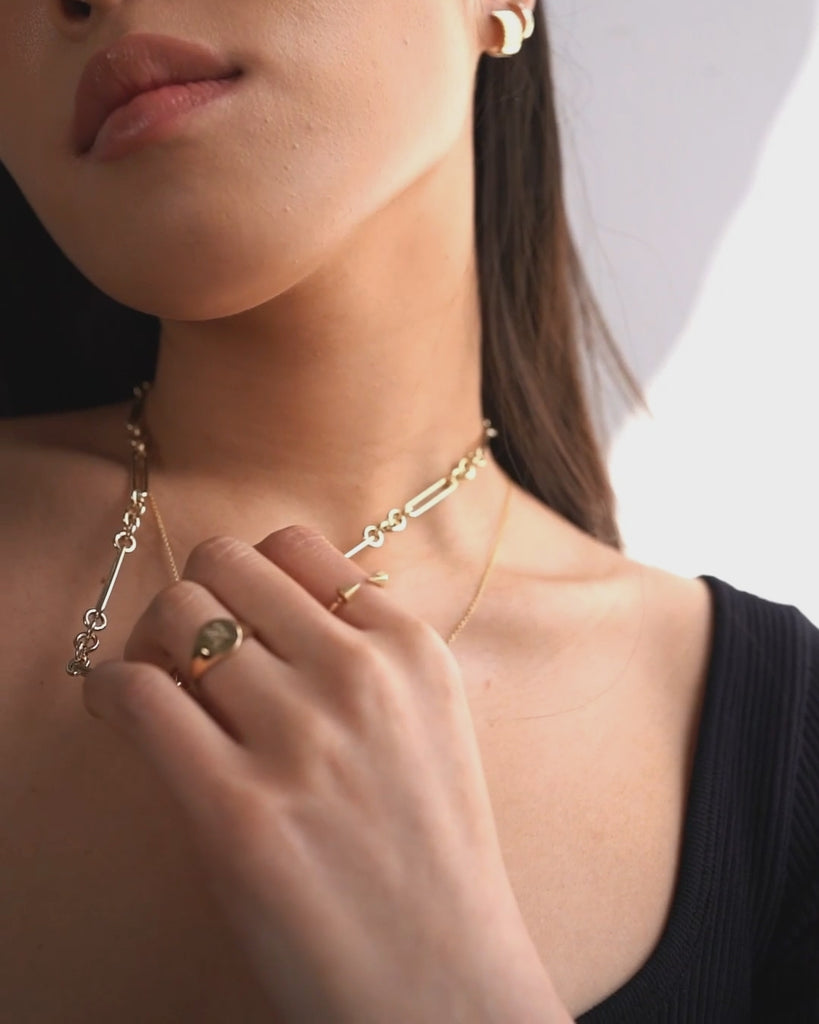 14k Gold Spike Cuff Ring - Size 8 SAMPLE SALE Zoe Lev Jewelry