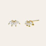 4 Marquise Diamond Stud Earrings Zoe Lev Jewelry