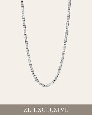 4 Prong Diamond Tennis Necklace