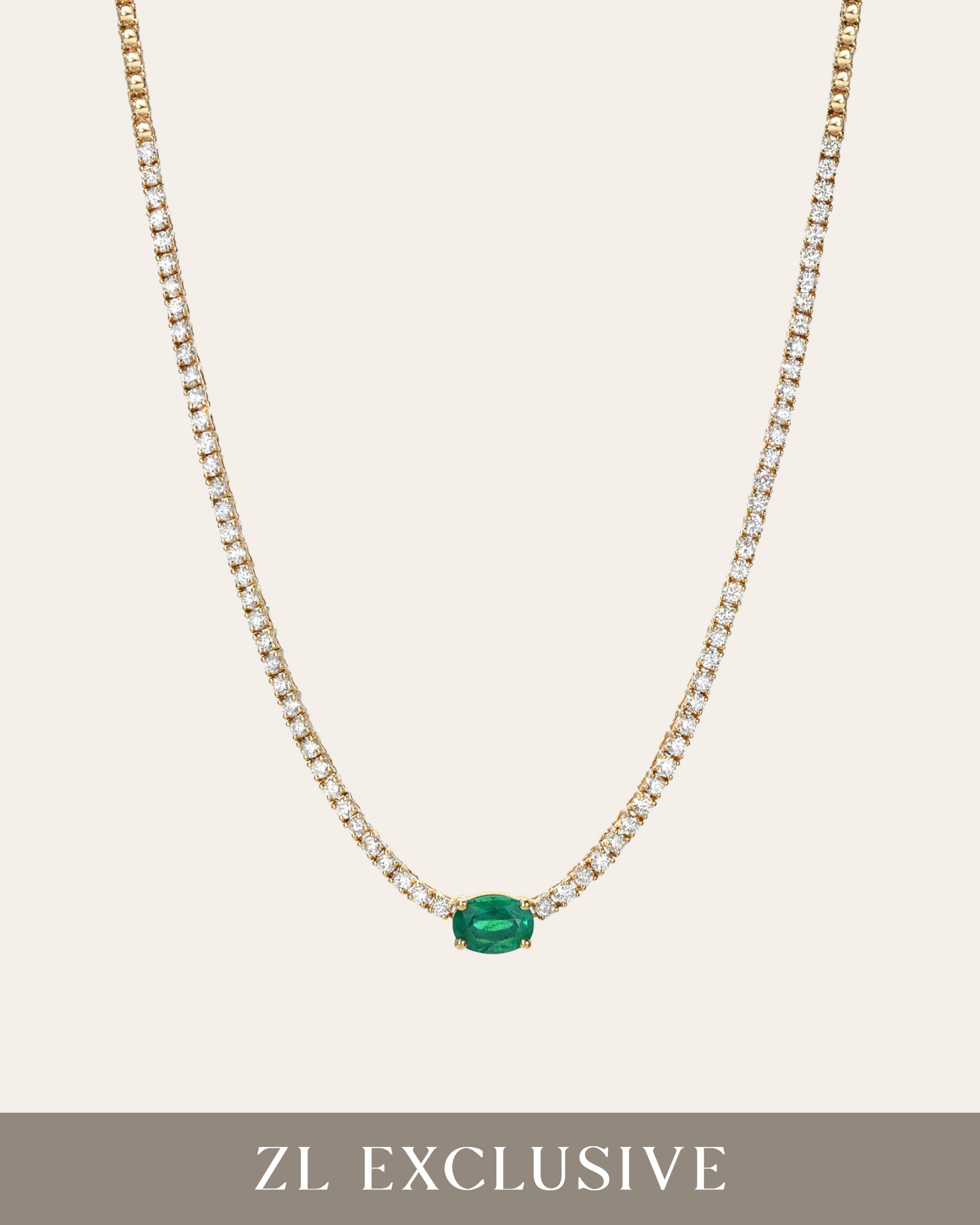 High Jewelry, Oval Cut Lab Diamond Tennis Necklace