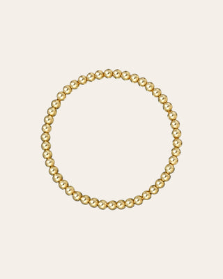 4mm Gold Bead Bracelet