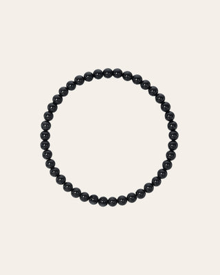 4mm Black Onyx Bead Bracelet