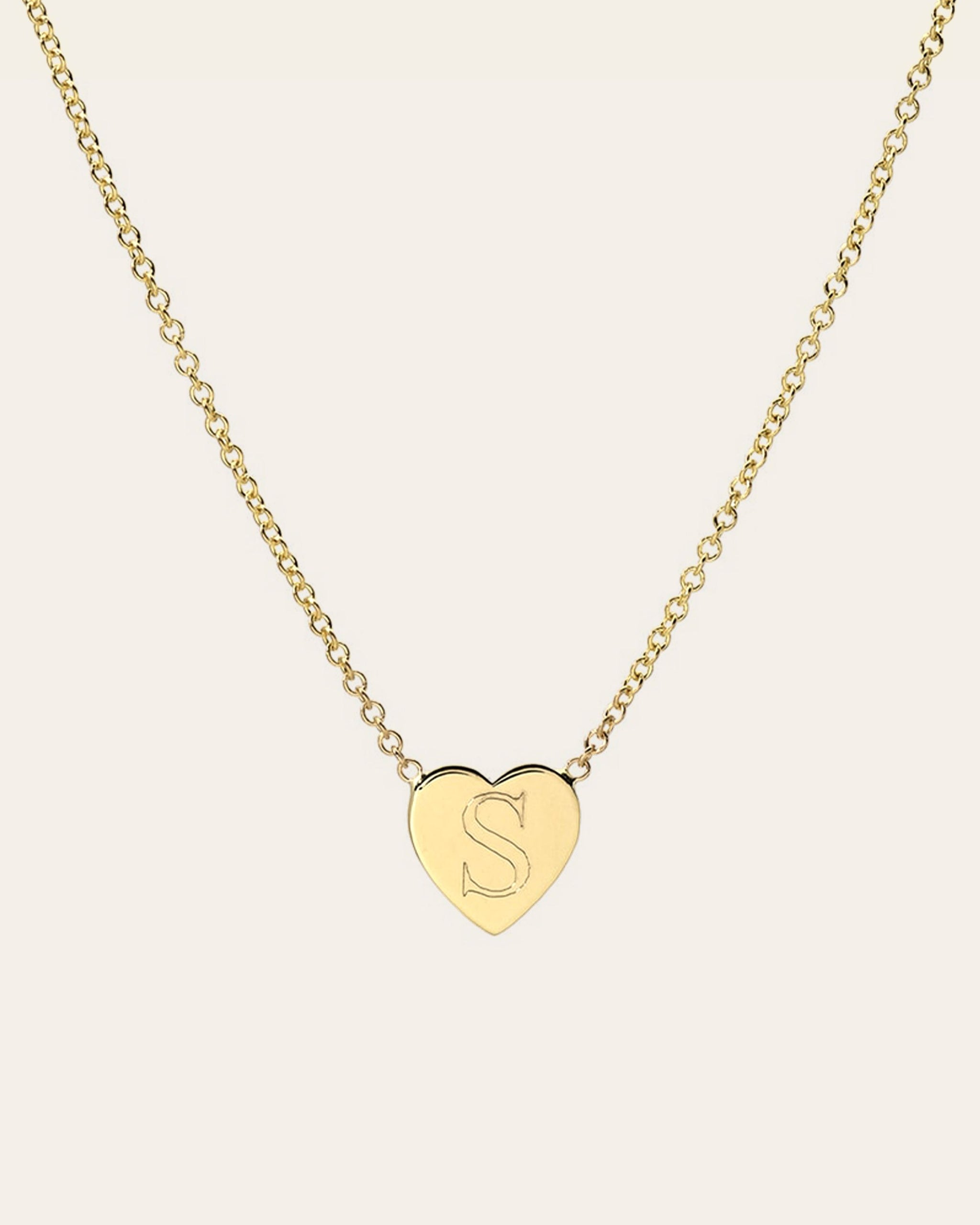 14K Gold Circle Initial Charm Necklace - Balsamroot Jewelry