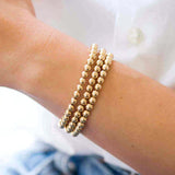 5mm Gold Bead Bracelet Stack - 6.5" SAMPLE SALE Zoe Lev Jewelry