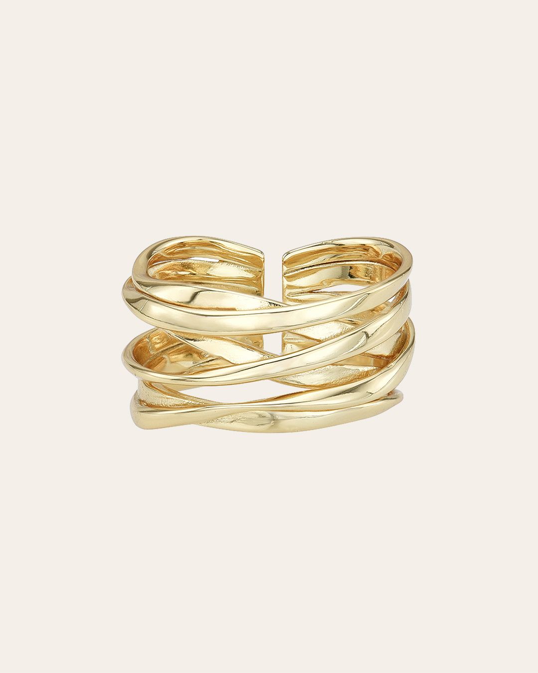 Wrap Around Ring Vermeil Zoe Lev Jewelry Yellow Gold Vermeil