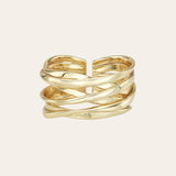 Wrap Around Ring Vermeil Zoe Lev Jewelry Yellow Gold Vermeil