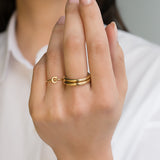 14k Gold Large Band - 5.5 SAMPLE SALE Zoe Lev Jewelry