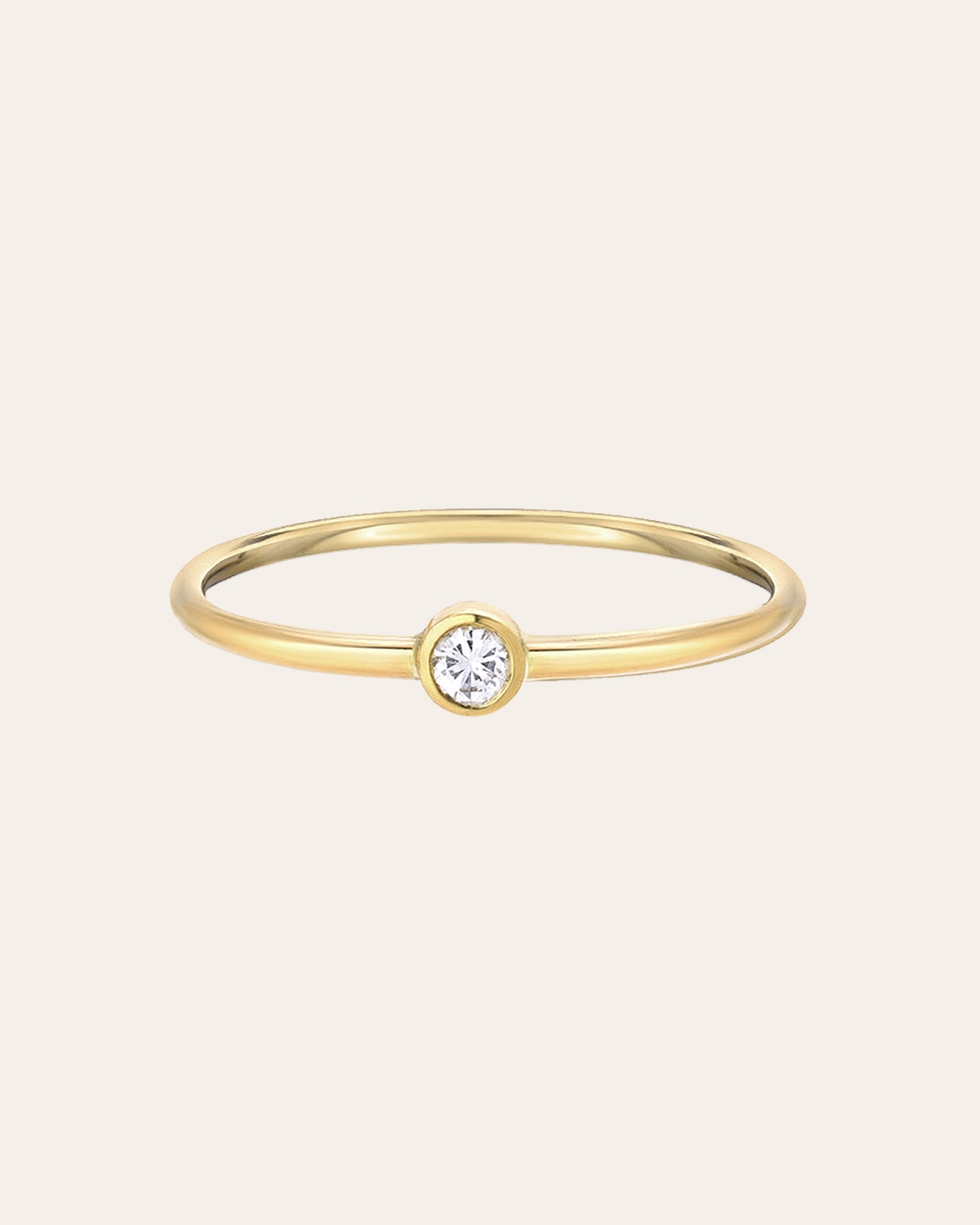 Bezel Diamond Ring - 3 SAMPLE SALE Zoe Lev Jewelry