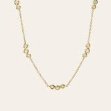 Bezel Diamond Trio Segment Necklace Zoe Lev Jewelry