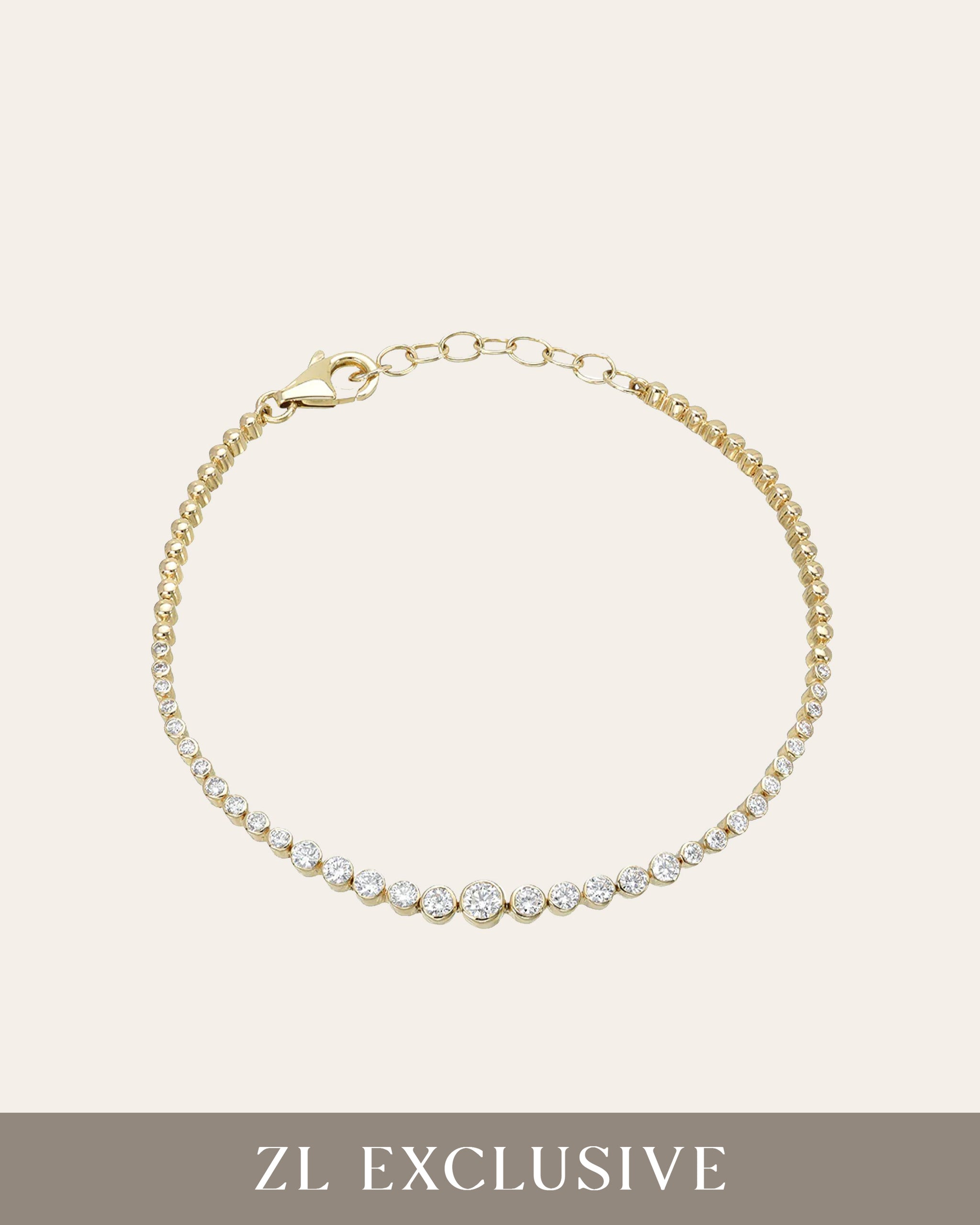Diamond ID Cuff Bracelet - Zoe Lev Jewelry