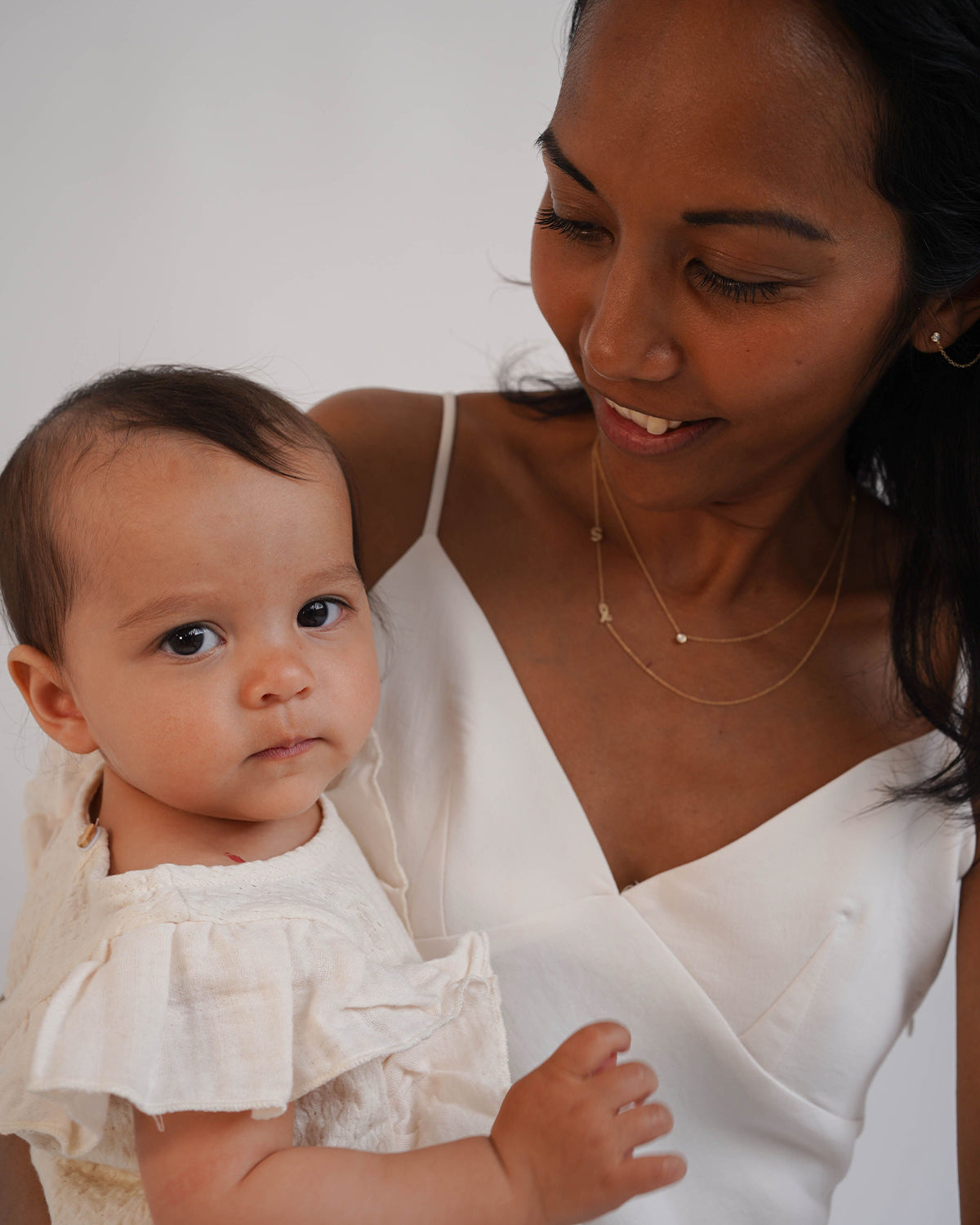 Bezel Diamond Necklace - Mommy + Me