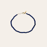 Blue Lapis Beaded Bracelet -6.5"-7" adjustable SAMPLE SALE Zoe Lev Jewelry