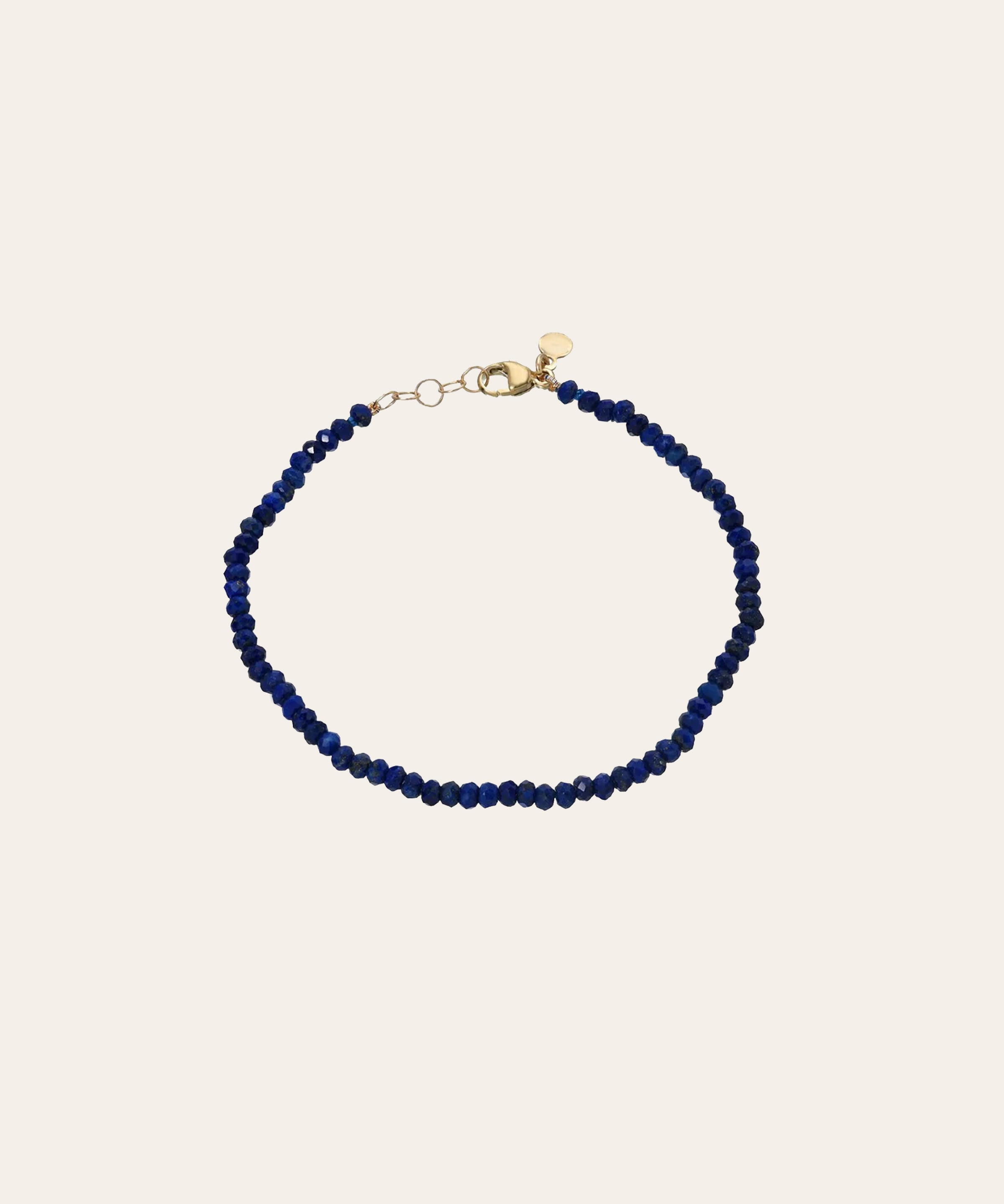 Blue Lapis Beaded Bracelet -6.5"-7" adjustable SAMPLE SALE Zoe Lev Jewelry
