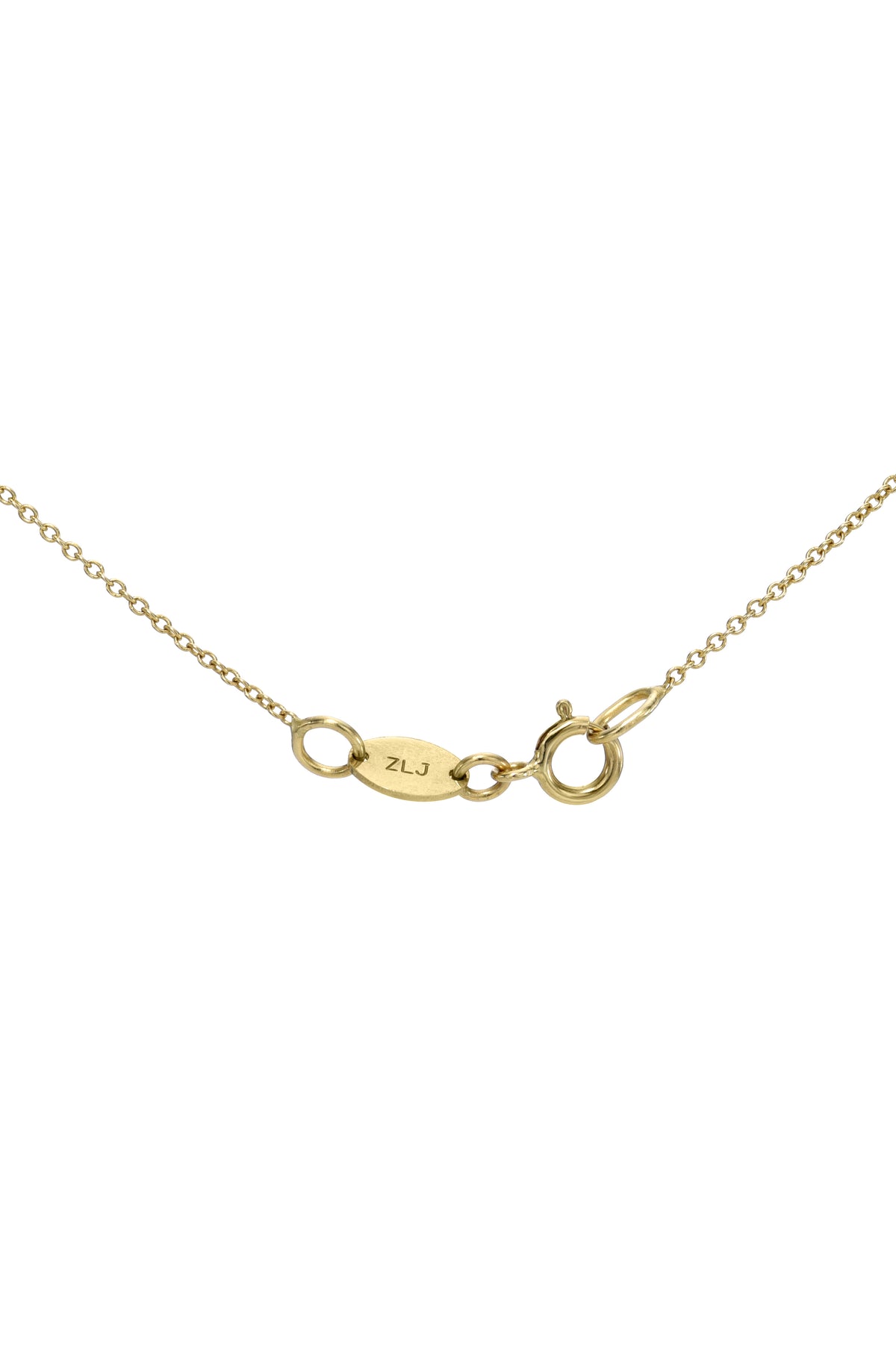 14k Gold Asymmetrical Hamsa with Diamond Necklace
