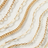 14k Gold Paper Clip Chain Necklace Chains Zoe Lev Jewelry