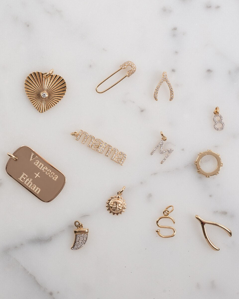 Diamond Horn Pendant SAMPLE SALE Zoe Lev Jewelry