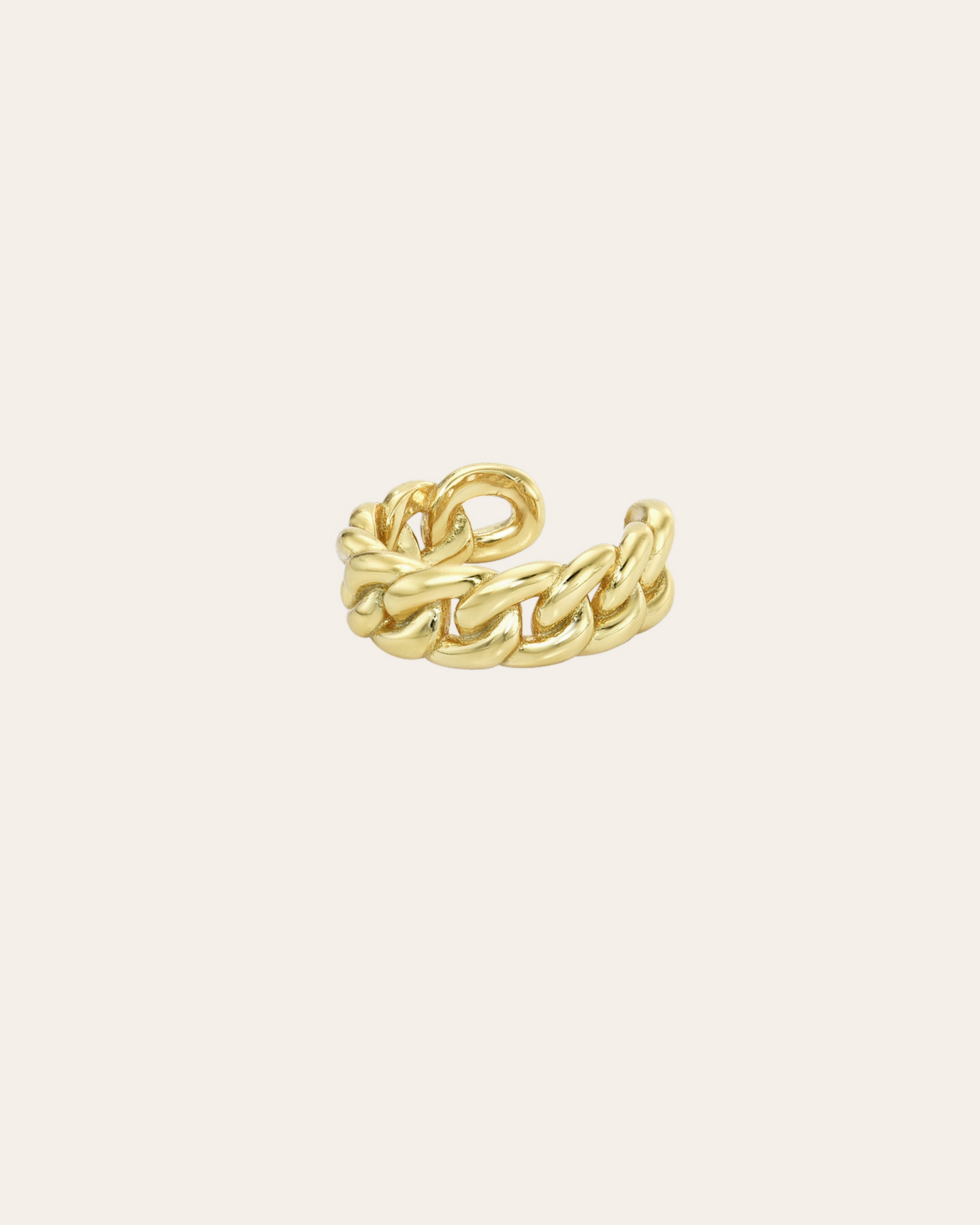 Cuban Link Ear Cuff Vermeil Zoe Lev Jewelry