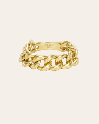 Gold Vermeil Cuban Link Ring