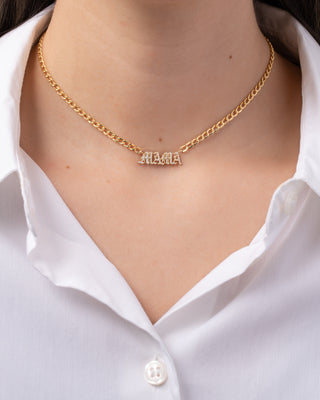 Cuban Link Diamond MAMA Choker