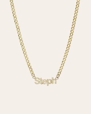 Cuban Link Diamond Name Choker