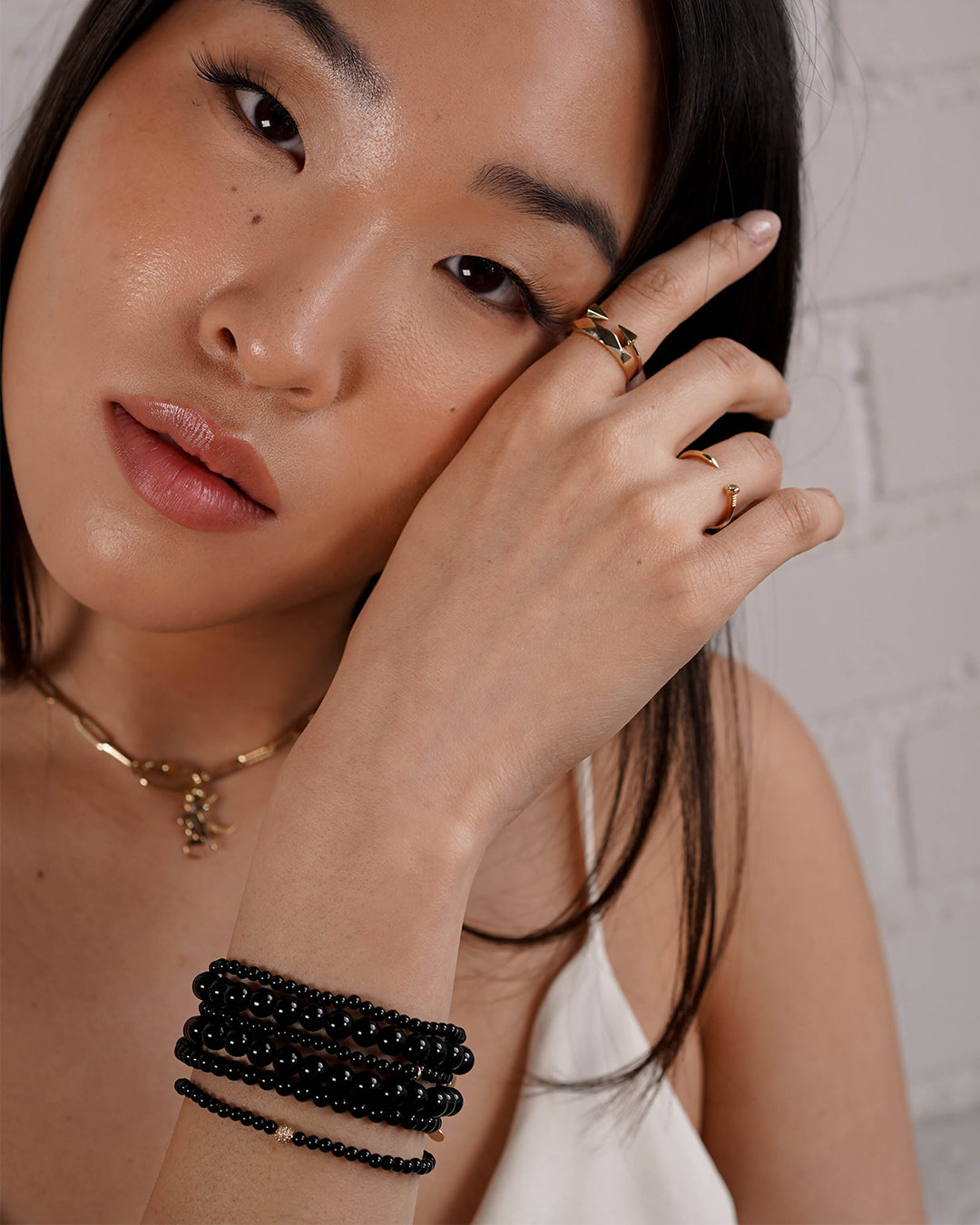 4mm Black Onyx Bead Bracelet Bead Bracelets Zoe Lev Jewelry