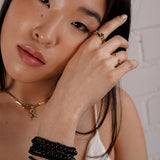 4mm Black Onyx Bead Bracelet Bead Bracelets Zoe Lev Jewelry