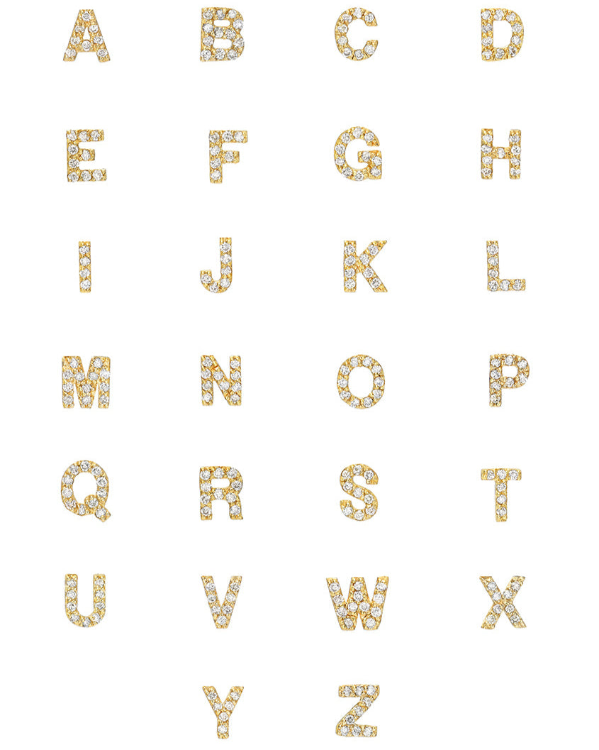 14k Gold Diamond Initial Fortune Bracelet Personalized Zoe Lev Jewelry