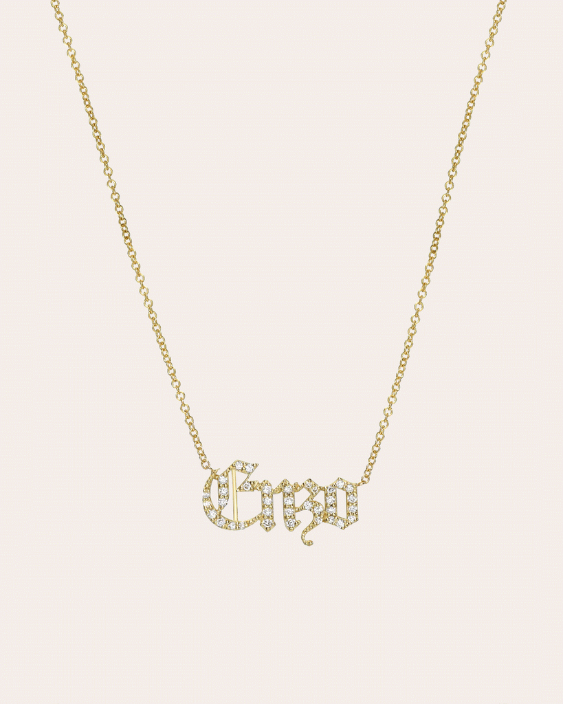 White gold name necklace 2025 with diamonds