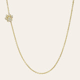 Diamond Asymmetrical Paw Necklace SAMPLE SALE Zoe Lev Jewelry