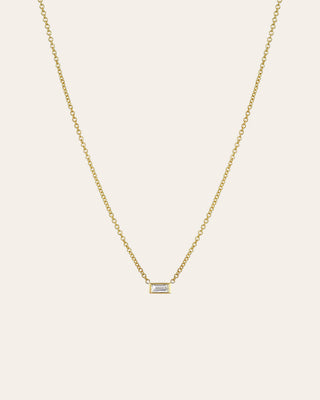 Diamond Baguette Necklace