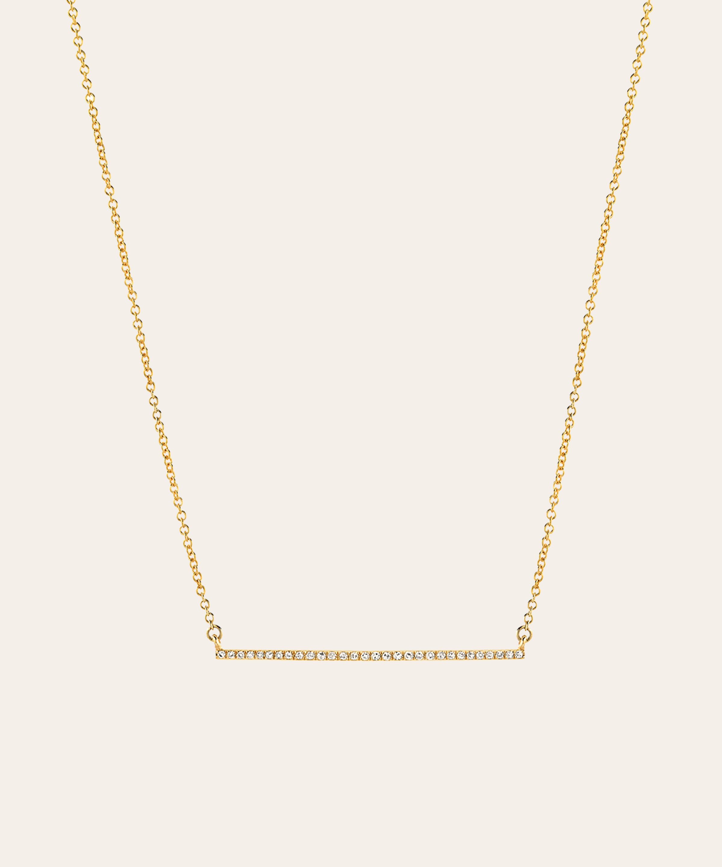 Diamond Bar Necklace SAMPLE SALE Zoe Lev Jewelry