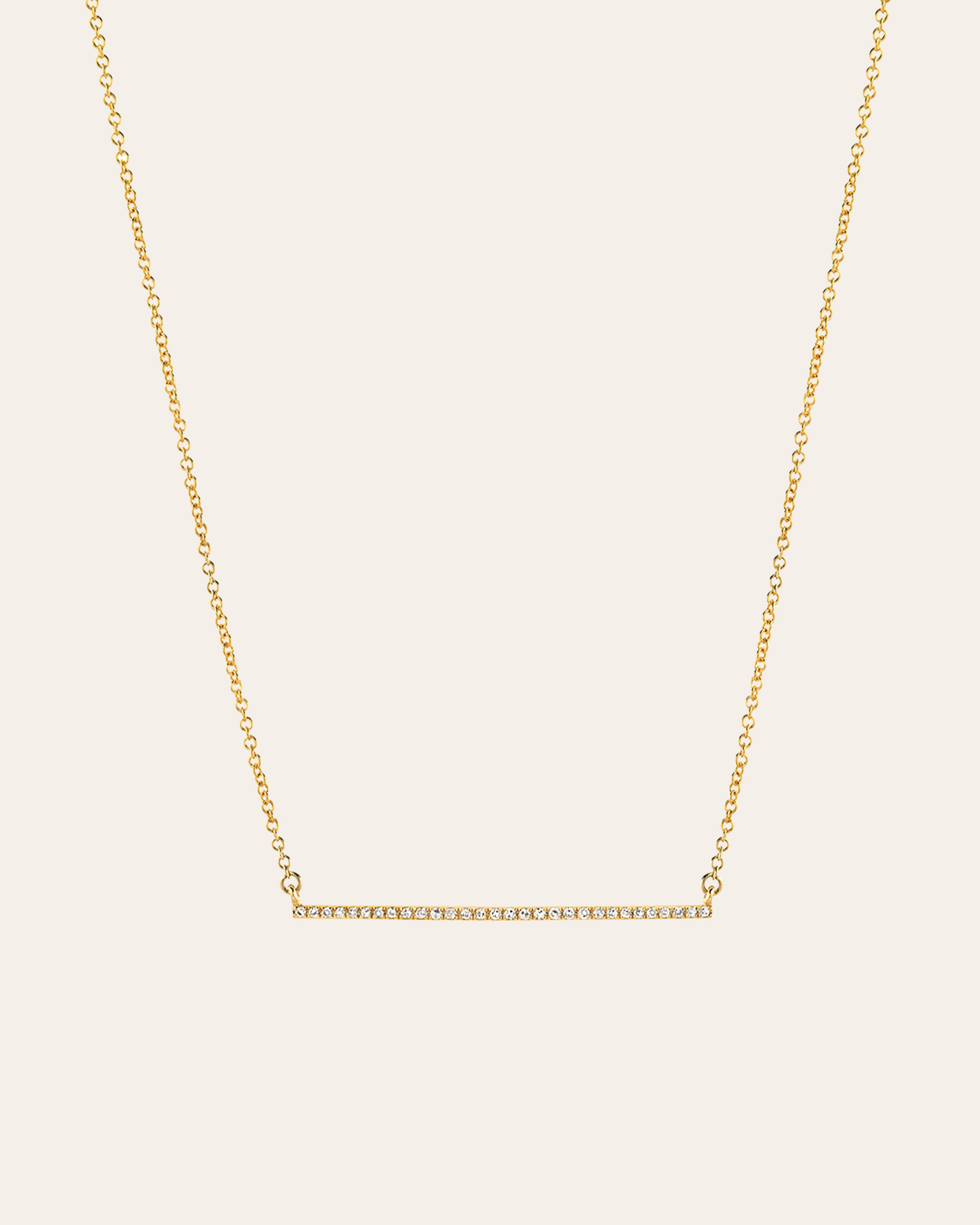 Diamond Bar Necklace SAMPLE SALE Zoe Lev Jewelry