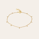 Diamond Bezel Drop Bracelet SAMPLE SALE Zoe Lev Jewelry