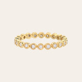 14k Yellow Gold Diamond Bezel Eternity Band SAMPLE SALE Zoe Lev Jewelry