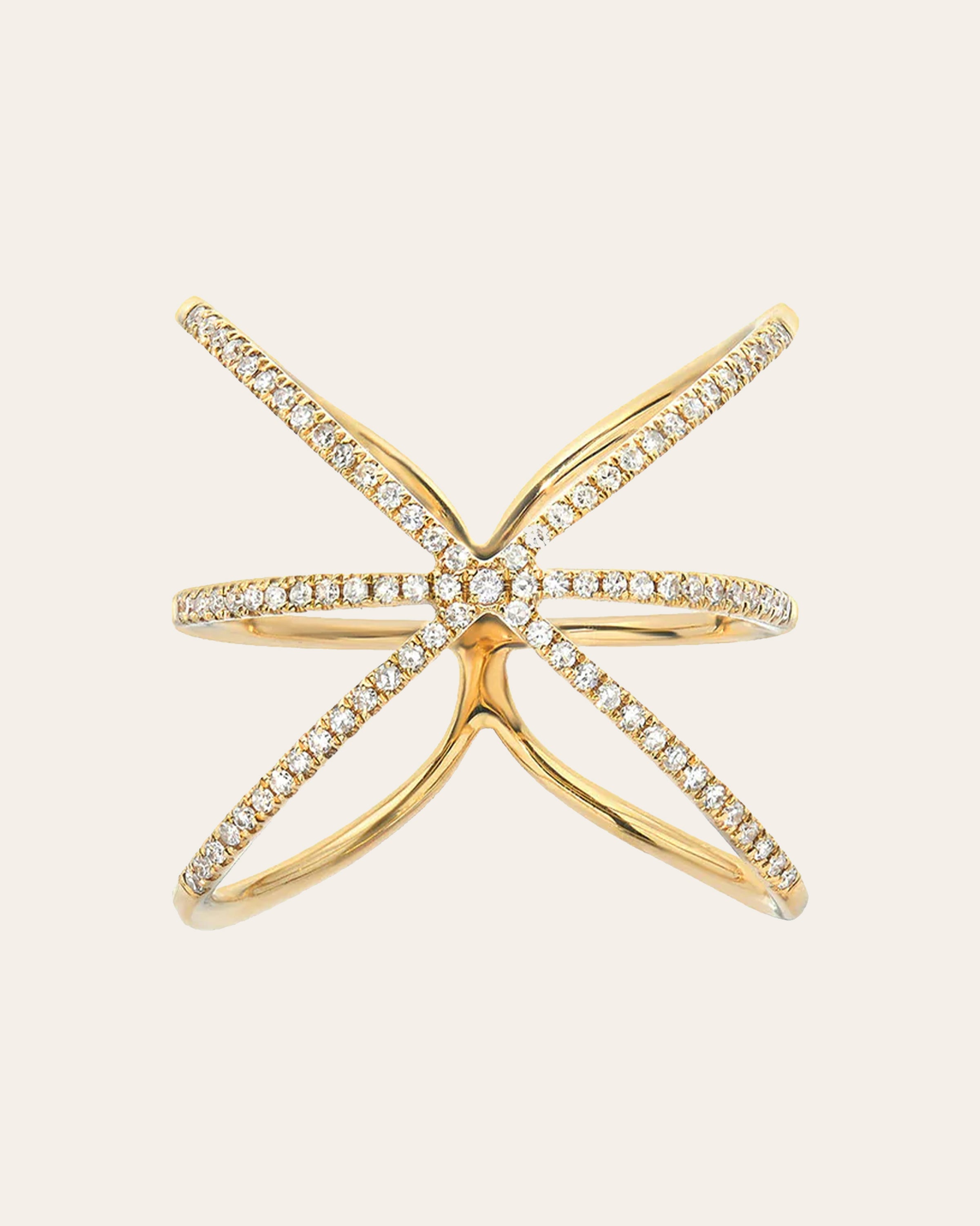 Diamond Cage Ring Zoe Lev Jewelry