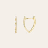 Diamond Curve Huggie Earrings Hoops & Huggies Zoe Lev Jewelry