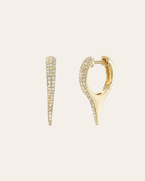 Diamond Dagger Huggies Hoops & Huggies Zoe Lev Jewelry