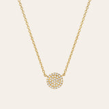 Diamond Disc Necklace Zoe Lev Jewelry