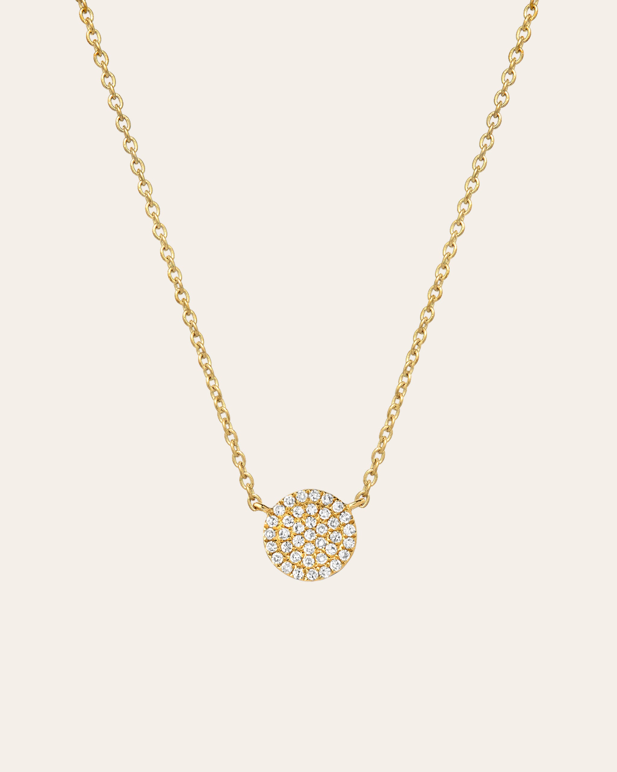 14k Gold Discs Choker Necklace - Zoe Lev Jewelry