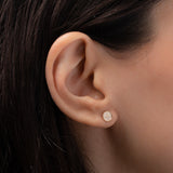 Diamond Disc Stud Earrings Zoe Lev Jewelry
