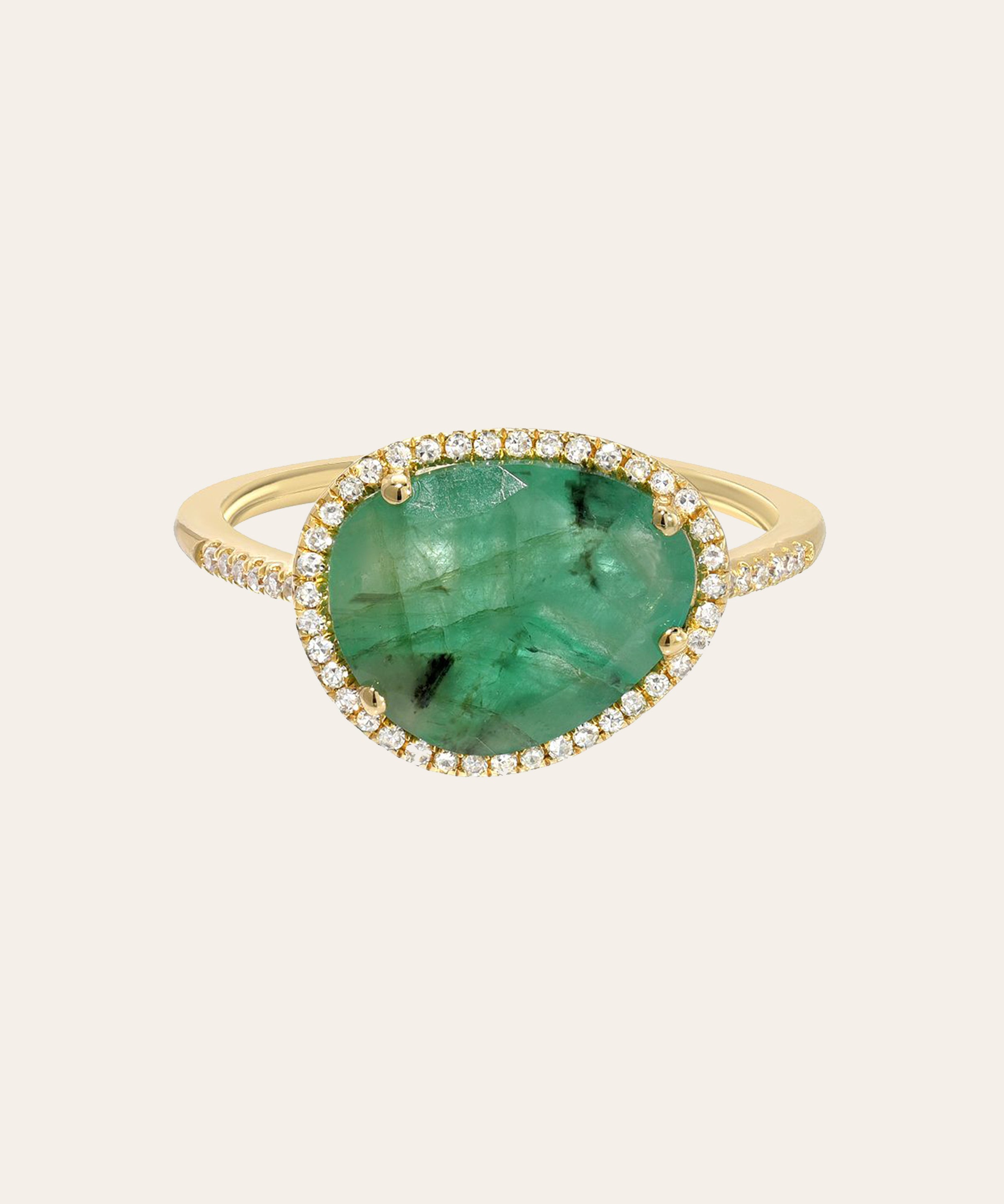 Diamond Emerald Ring Zoe Lev Jewelry