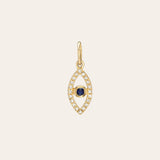 Diamond Evil Eye Sapphire Pendant Zoe Lev Jewelry