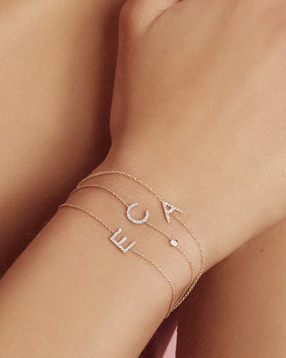 Diamond Initial Bracelet